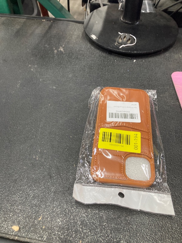 Photo 1 of ?????? case for iPhone 15 Plus magsafe Wallet Compatible with Card Holder Back Credit Slots PU Leather Stand Shockproof Phone Cover for Women and Men-Brown