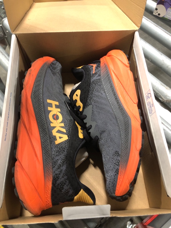 Photo 1 of ** USED/ DIRTY** Hoka Men's Challenger 7 Sneaker, Castlerock/Flame, 7.5