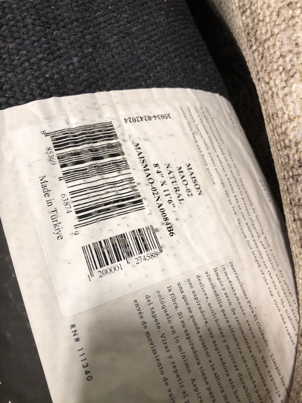 Photo 1 of ** DIRTY / USED** Loloi Rifle Paper Co. Maison Collection MAO-02 Bough Natural 8'-4" x 11'-6", .19" Pile Height, Area Rug