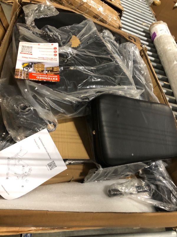 Photo 1 of ** USED** Garvee Leg Extension and Curl Machine, 4 in-1 Leg Press Machines for Home Gym, 700 LBS Weight Capacity Adjustable Workout Equipment, Exercise Bench for Lower Body (Red and Black)