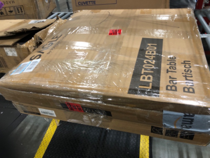 Photo 1 of ** SET TWO BOX** VASAGLE Bar Tables Set of 2, Round Cocktail High Top Pub Bistro Table for Events Party, Kitchen Dining, Home Bar, 23.6 x 23.6 x 41.3 Inches, Sturdy Metal Frame, Modern Style, Easy to Assemble, Black