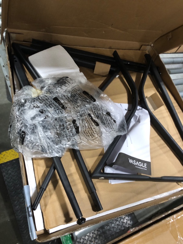 Photo 1 of ** SET TWO BOX** VASAGLE Bar Tables Set of 2, Round Cocktail High Top Pub Bistro Table for Events Party, Kitchen Dining, Home Bar, 23.6 x 23.6 x 41.3 Inches, Sturdy Metal Frame, Modern Style, Easy to Assemble, Black