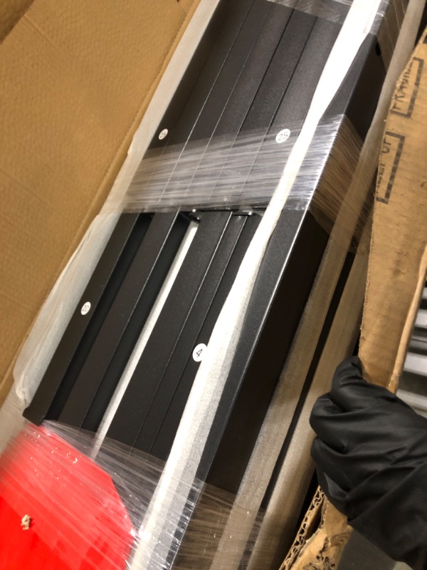 Photo 1 of ** NEW / MANUAL INCLUDED ** Metal Quad Bunk Bed with Wardrobe for 4,Full Size Quad Bunk Bed Frame with Storage Shelves,Heavy Duty Bunk Beds for Kids Teens Adults,Black