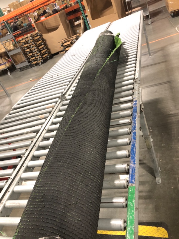 Photo 1 of ** USED** Green Artificial Grass 4FT 11in x 8 FT, Heyroll 0.8" Fake Grass Turf Mat, Indoor Outdoor Artificial Lawn Rug, Dogs Pet Synthetic Grass Carpet for Landscape Garden Backyard Patio,Customized