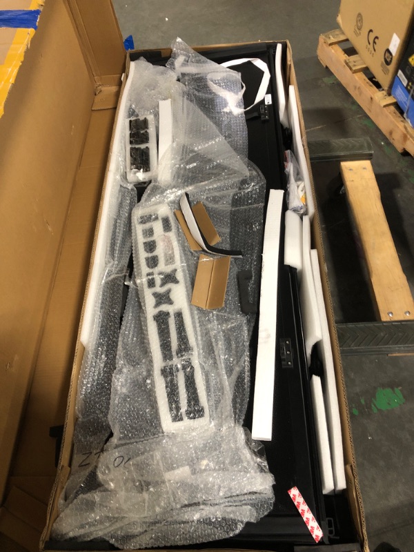 Photo 1 of ** MANUAL AND HARDWARE INCLUDED** LEDKINGDOMUS Hard Tri-fold FRP Tonneau Cover Fits for Toyota Tacoma 2024 2025, 5ft Bed with Track Rail System(Excl. Trail)