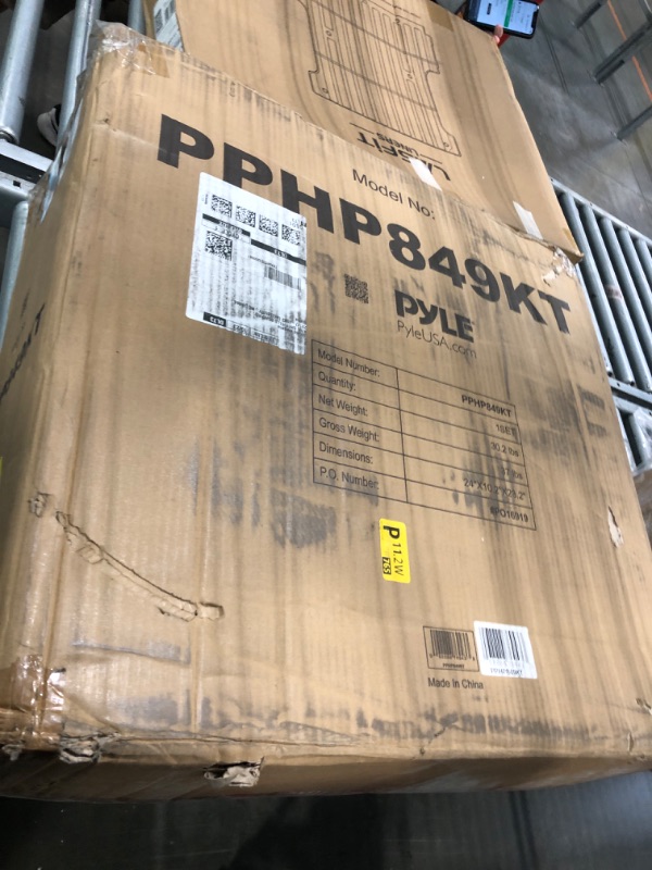 Photo 1 of ****MISSING CABLES*****Pyle Powered Bluetooth PA Speaker Kit - Event Ready - Just Plug In and Play Active and Passive 350w Loudspeakers with Wired Microphone, Speaker Stands, Remote - MP3/USB/SD/AUX inputs - PPHP849KT