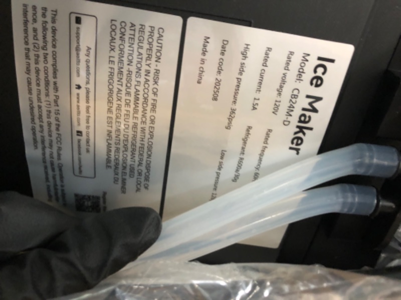 Photo 1 of ** VERY USED** Aeitto Nugget Ice Maker Countertop, Pellet Ice Machine Soft Chewable Ice 40lbs/Day, One-Click Operation, Auto Self-Cleaning Crushed Ice Makers Stainless with Scoop for Home/Kitchen/Office (Black)