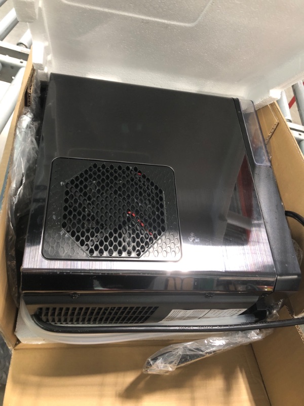 Photo 1 of ** VERY USED** Aeitto Nugget Ice Maker Countertop, Pellet Ice Machine Soft Chewable Ice 40lbs/Day, One-Click Operation, Auto Self-Cleaning Crushed Ice Makers Stainless with Scoop for Home/Kitchen/Office (Black)