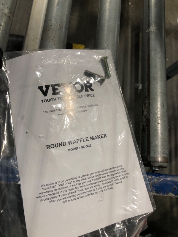 Photo 1 of ** VERY USED/ DIRTY **VEVOR Commercial Bubble Waffle Maker, 1400W Egg Bubble Puff Iron w/ 180° Rotatable 2 Pans & Wooden Handles, Stainless Steel Baker w/Non-Stick Teflon Coating, 50-250?/122-482? Adjustable