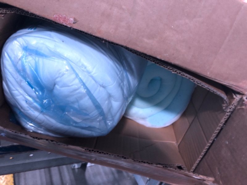 Photo 1 of ** VERY USED** 4 Inch Pillow Top Memory Foam Mattress Topper Queen, Dual Layer 2 Inch Gel Memory Foam Plus 2 Inch Pillow Top Cover, White