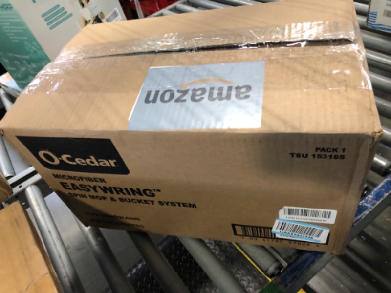 Photo 1 of ** USED** O-Cedar EasyWring Microfiber Spin Mop, Bucket Floor Cleaning System, Red, Gray, Standard