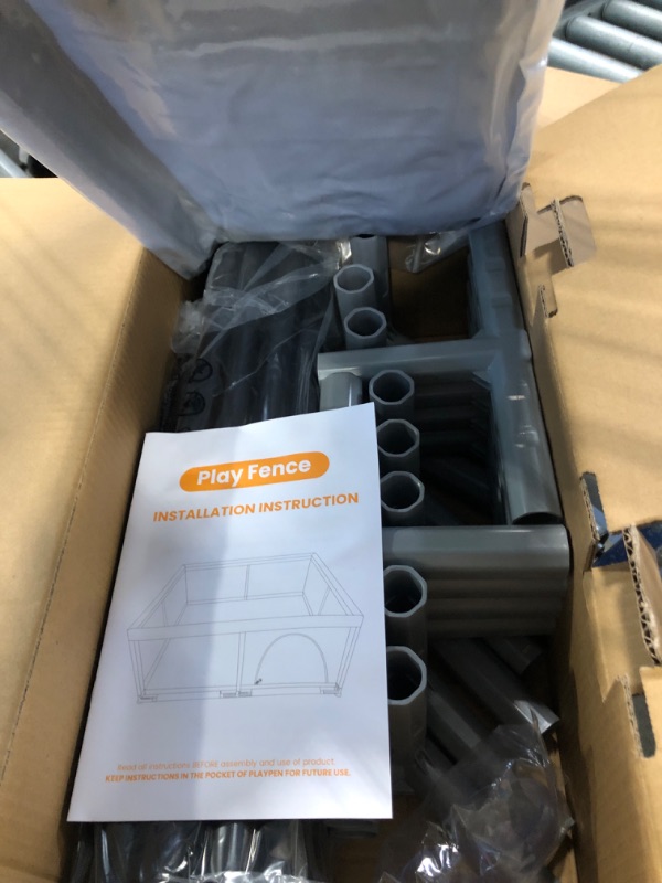 Photo 1 of ** BRAND NEW ITEM / MANUAL INCLUDED** Hiaksedt Baby Playpen 50x50 Inch, Play Pens for Babies and Toddlers Baby Fence Play Yards for Indoor & Outdoor with Breathable Mesh Anti-Fall Playpen