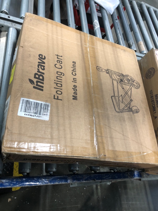 Photo 1 of ** USED ** InBrave Collapsible Wagon Cart Foldable Beach Wagon with All-Terrain Wheels - 380 LBS Heavy Duty Grocery Cart for Shopping, Beach, Camping, Sports, Garden (Black)