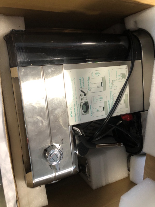 Photo 1 of ** VERY USED/ DIRTY ** CASABREWS CM5418 Espresso Machine 20 Bar, Compact Espresso Maker with Steam Milk Frother, Stainless Steel Coffee Machine with 34oz Removable Water Tank for Cappuccino, Gift for Women or Men, Silver