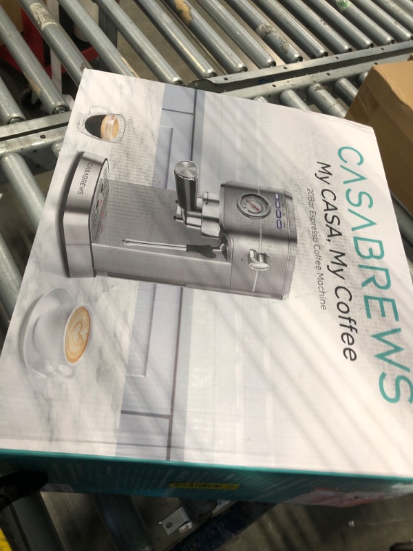 Photo 1 of ** VERY USED/ DIRTY ** CASABREWS CM5418 Espresso Machine 20 Bar, Compact Espresso Maker with Steam Milk Frother, Stainless Steel Coffee Machine with 34oz Removable Water Tank for Cappuccino, Gift for Women or Men, Silver