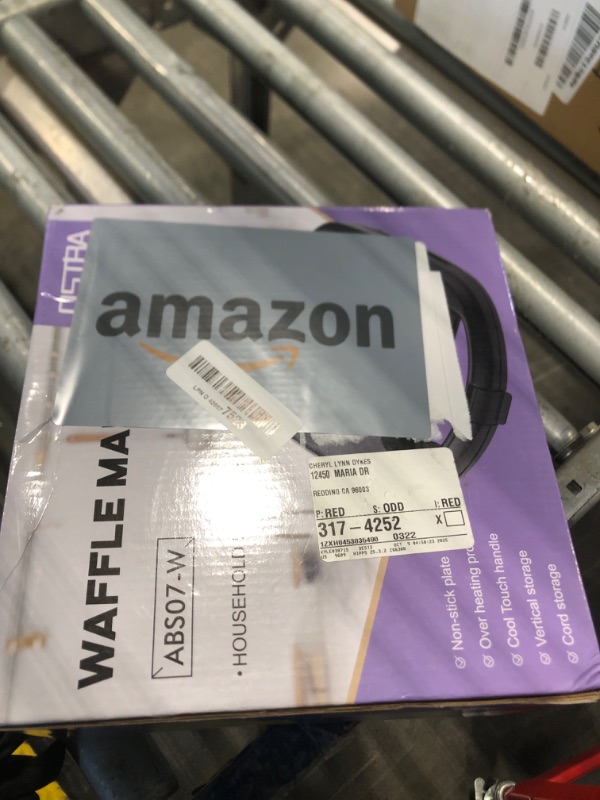 Photo 1 of ** VERY USED** OSTBA Waffle Maker, 2 Slice Non-Stick Waffle Iron, Belgian Waffle Machine with Indicator Lights, PFOA Free, Perfect for Breakfast and Snacks, 750W