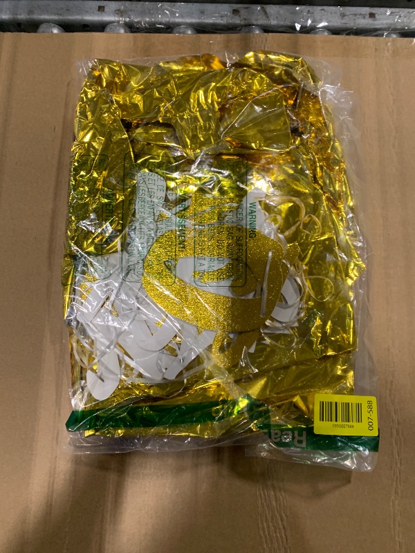 Photo 1 of **** MISSING SMALL BALLONS AND CAKE  TOPPER **** Sage Green White Gold 70th Birthday Balloons with Happy 70th Banner, Cake Decoration Number 70 Balloon for 70 Year Old Party Decor