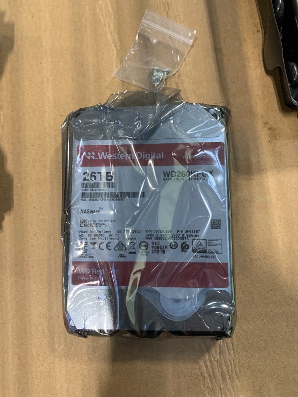 Photo 1 of *** S/N TAG1SDSD  **** Western Digital 26TB WD Red Pro NAS Internal Hard Drive HDD - 7200 RPM, SATA 6 Gb/s, CMR, 512 MB Cache, 3.5" - WD260KFGX