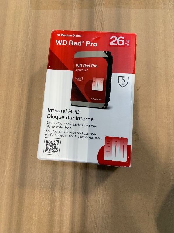 Photo 1 of ***** S/N SZGT0JJN *****  Western Digital 26TB WD Red Pro NAS Internal Hard Drive HDD - 7200 RPM, SATA 6 Gb/s, CMR, 512 MB Cache, 3.5" - WD260KFGX