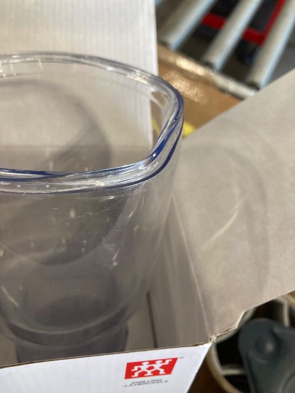 Photo 1 of ** ONE CUP DAMAGED ON RIM ** ZWILLING Sorrento 2-pc Double-Wall Beer Glass Set