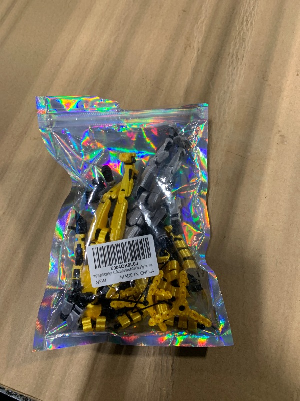 Photo 1 of ***** MISSING SOME PIECES **** T13 3D Action Figure Set (Assembly Completed) 2 Pcs, 3D Printed Multi-Jointed, Titan 13 Action Figures, Multi-Articular Lucky Mobile Robot Nova,Desktop Decorations for Game Lovers Toys (Gold Sliver)