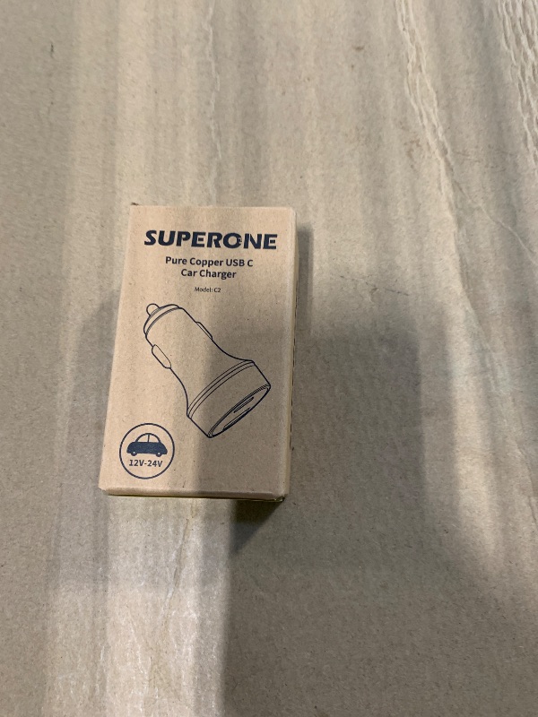 Photo 1 of [Pure Copper] USB C Car Charger, SUPERONE 45W Dual USB Car Charger Adapter with 27W/20W PD Port, Fast QC3.0 LED Voltmeter for iPhone 15 14 13 Max/Pro/Plus/Mini, Pixel 7/6/5, Samsung S22/21 More