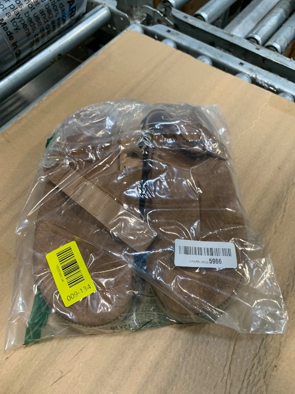 Photo 1 of *Minor Damage*
Girls Platform Clogs Boys Indoor Outdoor Slippers with Adjustable Back Strap Classic Leather Clogs Anti-Skid Mules Kids Casual Flat Shoes,Brown,5 Big Kid=EU 37