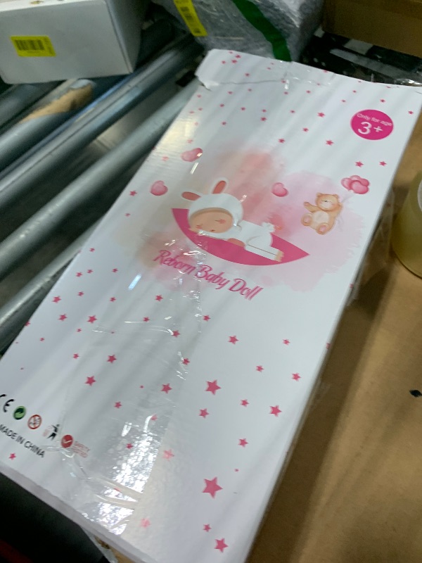 Photo 1 of 18" Realistic Reborn Baby Girl Doll, Weighted Soft Cloth Body & Poseable Vinyl Limbs, Hand-Painted Details, Feeding Set, Lifelike Newborn Gift for Kids 3+ / Collectors