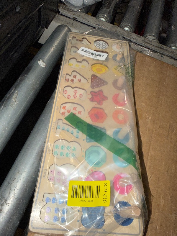 Photo 1 of ***MISSING PARTS*** QZMTOY Wooden Montessori Toys for Kids, Toddler Number Puzzles Sorter Counting Shape Stacker Stacking Game Preschool Toys for Boy Girl Learning Education Math Blocks Chunky Puzzles Gift for Toddlers