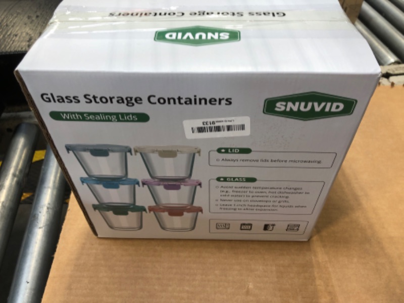 Photo 1 of [UPGRADED LID] 6 Sets 3 Cup Glass Meal Prep Containers with Lids, Food Storage Bowl Jars for Leftover Lunch Meal Oats Salad Soup Fruit Snack Yogurt - Microwave, Oven, Freezer Safe, BPA Free, Airtight