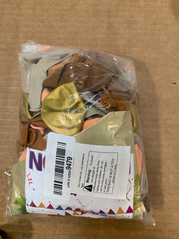 Photo 1 of 194PCS Friendsgiving Balloon Arch Garland Kit, Fall Burnt Orange Brown Sand White Metallic Gold Pinecone Foil Balloons Maple Leaf for Thanksgiving Little Pumpkin Baby Shower Birthday Party Decorations