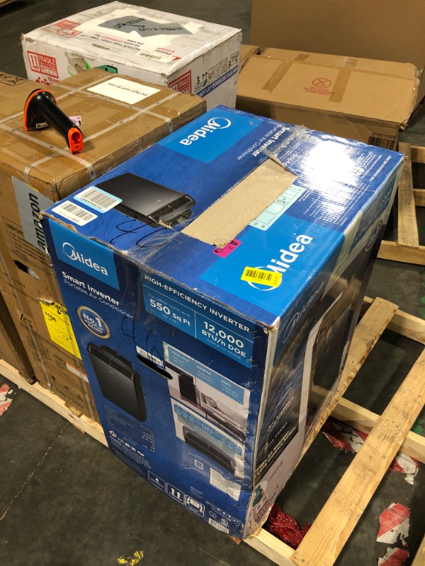 Photo 1 of ** MISSING PARTS**
Midea Duo 14,000 BTU (12,000 BTU SACC) High Efficiency Inverter, Ultra Quiet Portable Air Conditioner, Cools up to 550 Sq. Ft., Works with Alexa/Google Assistant, Includes Remote Control & Window Kit