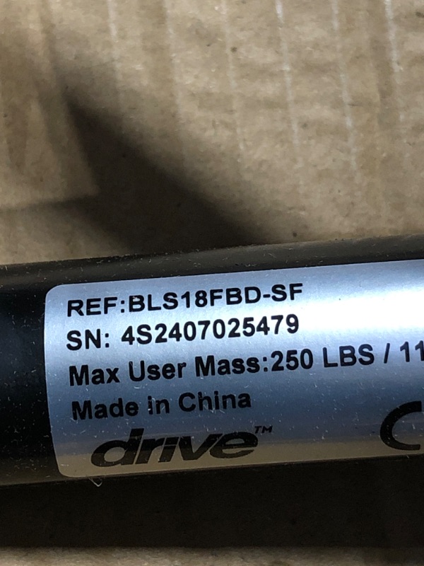 Photo 1 of ** NO HARDWARE**
Drive Medical Blue Streak Lightweight Wheelchair with Swing-Away Footrests and Flip-Back Arms, Portable Folding Wheelchair for Adults and Seniors, 18 Inch Seat