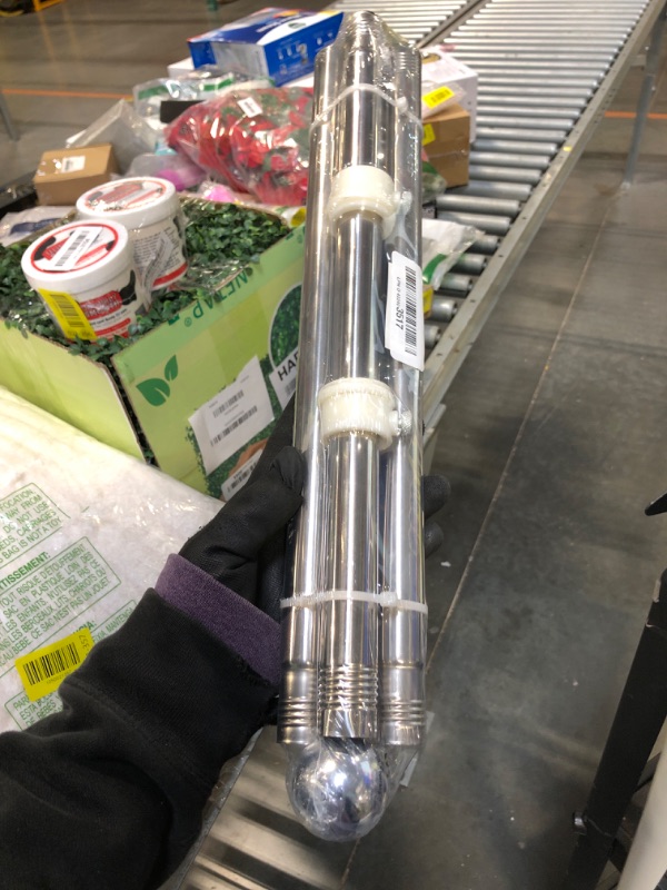 Photo 1 of ** FACTORY SEALED. **PHITRIC Flag Pole, Tangle Free Spinning Stainless Steel Rustproof Flagpole for 3x5 Sports Fan Outdoor Flags for Outside House (Silver, 5FT, Without Bracket)