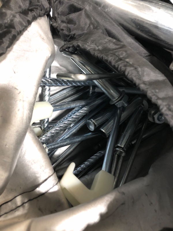 Photo 1 of ***MISSING HARDWARE** 
VEVOR Upgraded 10x20 FT Heavy Duty Carport Canopy with Roll-up Windows, All-Season Portable Garage with Removable Sidewalls & Doors, 12 Stakes & 12 Ropes, Car Tent for Car, Truck, Boat, Equipment