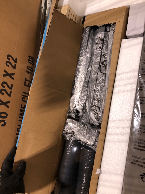 Photo 1 of ** FACTORY SEALED ** SOLD AS IS, NO REFUND/RETURN**
VECELO Upholstered Twin Size Bed Frame with Headboard Adjustable, LED Lights, USB-A & Type-C, Velvet Platform Bed Noise Free, Mattress Foundation with Wooden Slats, No Box Spring Needed, Grey