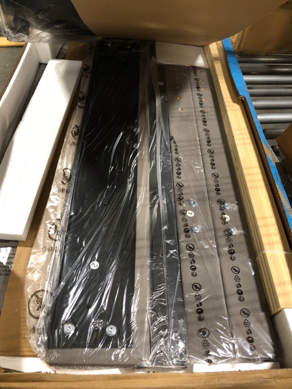 Photo 1 of ** FACTORY SEALED ** SOLD AS IS, NO REFUND/RETURN**
VECELO Upholstered Twin Size Bed Frame with Headboard Adjustable, LED Lights, USB-A & Type-C, Velvet Platform Bed Noise Free, Mattress Foundation with Wooden Slats, No Box Spring Needed, Grey