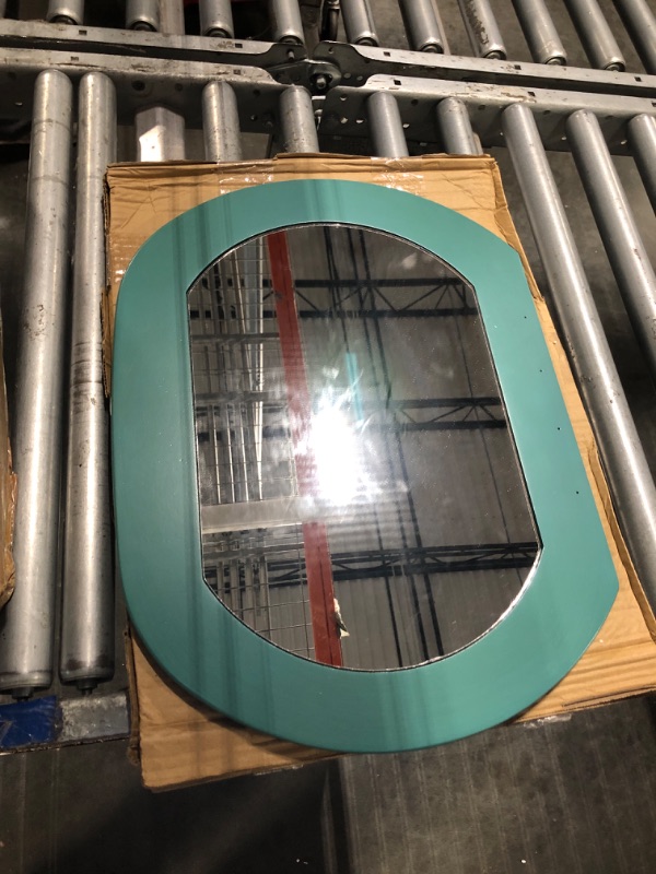 Photo 1 of ** FACTORY SEALED ** SOLD AS IS, NO REFUND/RETURN**
Hives and Honey Daley Oval Jewelry Armoire, Stylish Standing Organizer with Mirror, 7 Drawers, 20 Necklace Hooks, Anti-Tarnish Lining, Divided Storage, Turquoise