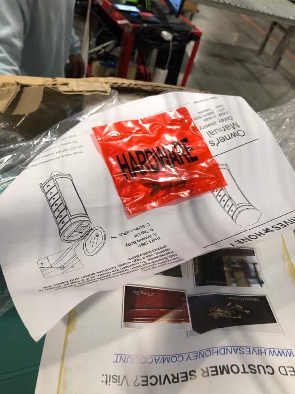 Photo 1 of ** FACTORY SEALED ** SOLD AS IS, NO REFUND/RETURN**
Hives and Honey Daley Oval Jewelry Armoire, Stylish Standing Organizer with Mirror, 7 Drawers, 20 Necklace Hooks, Anti-Tarnish Lining, Divided Storage, Turquoise