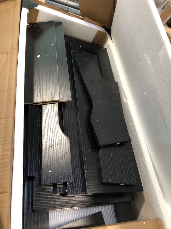 Photo 1 of ** FACTORY SEALED ** SOLD AS IS, NO REFUND/RETURN**
HOOBRO Kitchen Pantry Cabinet with LED Lights and Charging Station, Freestanding Cupboard Utility Hutch Cabinet with Storage & Microwave Stand, Buffet Storage Cabinet for Dining Room, Black and Gold