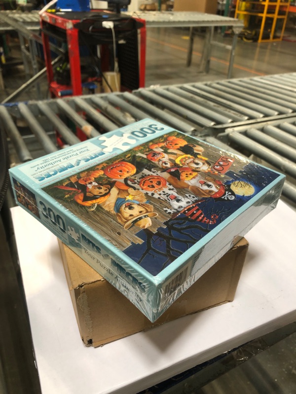 Photo 1 of ** FACTORY SEALED **
Bits and Pieces Jigsaw Puzzle for Adults – Halloween Tricksters by William Vanderdasson – Fall Night Holiday Puzzle with Dogs, Cats, Pumpkins, Moon – 18" x 24" (300 Piece Puzzle)