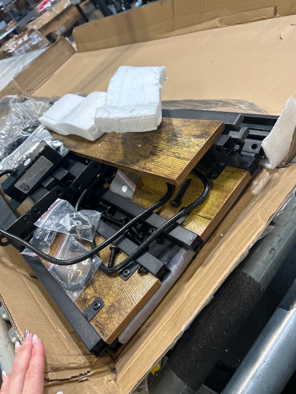 Photo 1 of ****MISSING FEW SCREWS****
Liians Queen Bed Frame with Headboard, Metal Platform Bed with Smart LED Lights and USB Charging Station, Easy Assembly, No Box Spring Needed