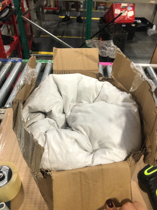 Photo 1 of ***ONLY ONE PILLOW****basic home 26x26 Euro Throw Pillow Inserts-Down Feather Pillow Inserts-Cotton Fabric-Set of 2-White.