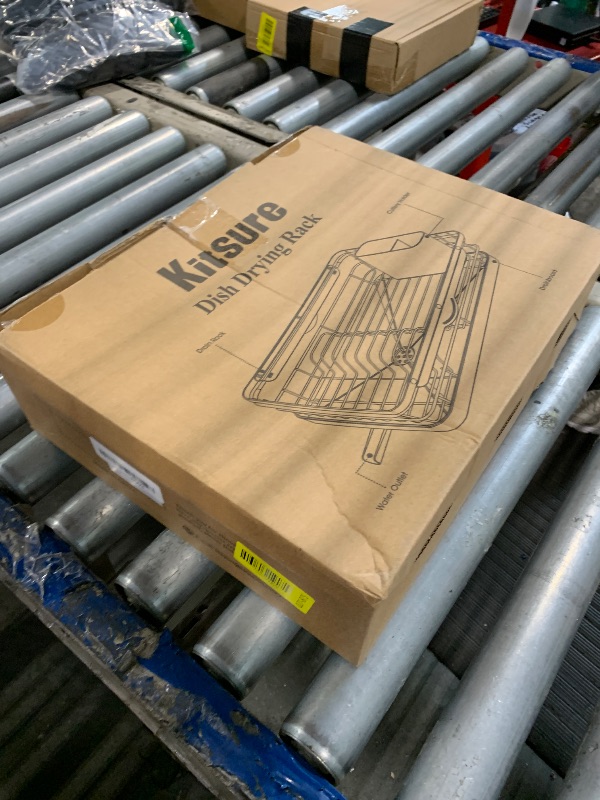 Photo 2 of Kitsure Dish Drying Rack for Kitchen Counter, Stainless Steel Sink Organization and Storage Essentials with Cutlery Holder, Home and Appartment Decor, 12.2''W x 15.7''~23''L, Black