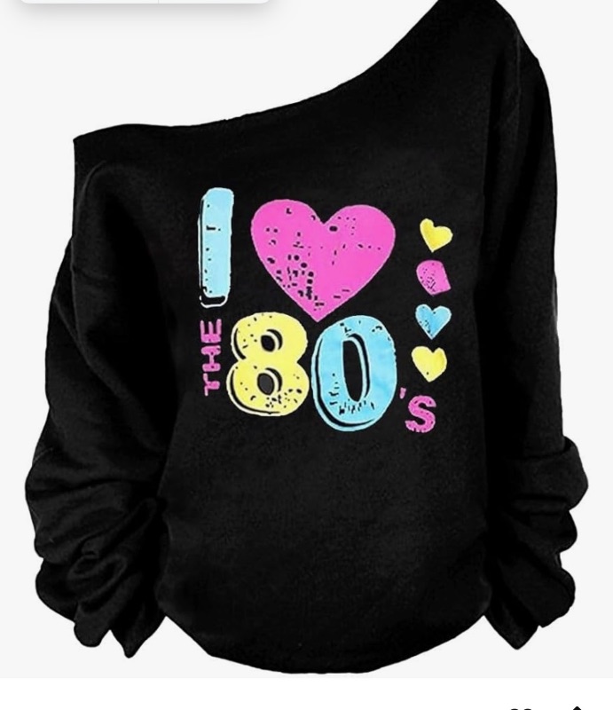 Photo 1 of ***SIMILAR ITEM**** Woman’s Sweatershirt Lips Print Causal Blouse Off The Shoulder Long Sleeve Loose Slouchy Pullover