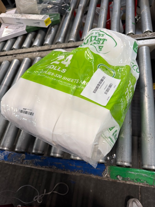 Photo 1 of ***PARTIAL SET**** ECOLipak Bamboo Toilet Paper, Septic Safe Toilet Tissue, 24 Double Rolls, 320 Sheets Per Roll, Tree Free, Non Toxic, 2 Ply, Soft and Absorbent, Eco Friendly Dye-Free Paper