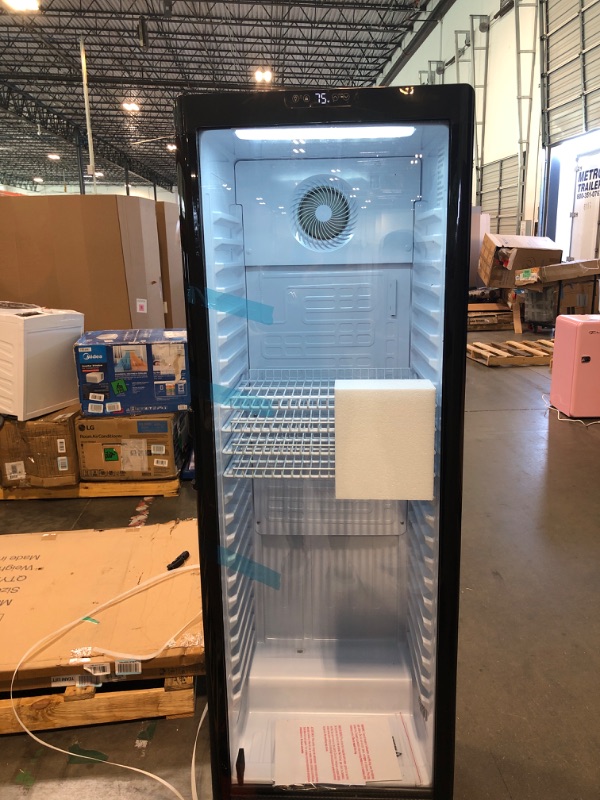 Photo 1 of ***5.7 Cu.Ft*** Commercial Beverage Refrigerator Glass Door Upright Drink Cooler Display Fridge with Adjustable Shelves and LED Light for Restaurant Bar Store Office