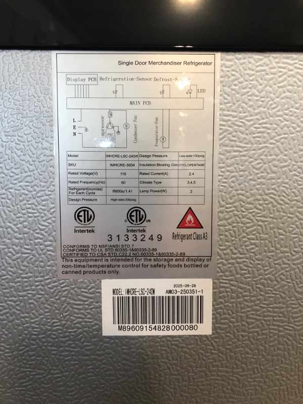 Photo 1 of ***5.7 Cu.Ft*** Commercial Beverage Refrigerator Glass Door Upright Drink Cooler Display Fridge with Adjustable Shelves and LED Light for Restaurant Bar Store Office