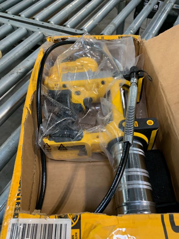 Photo 1 of *** UNKNOWN IF IT WORKS**DEWALT Grease Gun 20V MAX, Cordless Electric Grease Gun 42” Hose, 10,000 PSI, Variable Speed Triggers, Tool Only (DCGG571B)