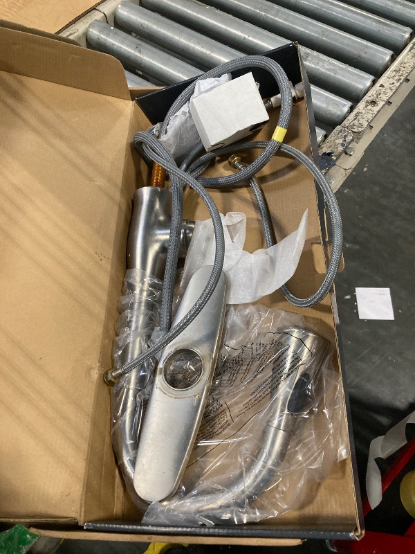 Photo 1 of ***VERY USED*** Flow Motion Activated Single-Handle Pull-Down Sprayer Kitchen Faucet with Motion Sensor in Brushed Nickel